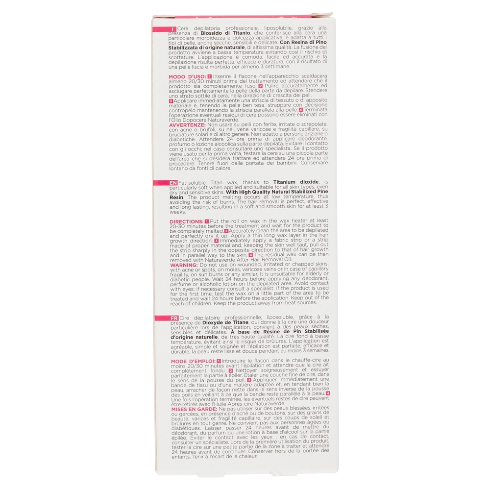 Naturaverde Pro Roll-On Titanio Cera Depilatoria Liposolubile 100 ml